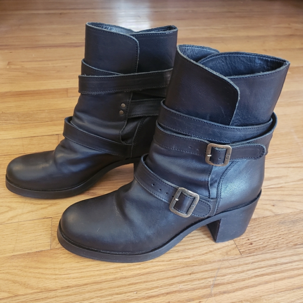 Florentino + Baker Leather Heeled Boots